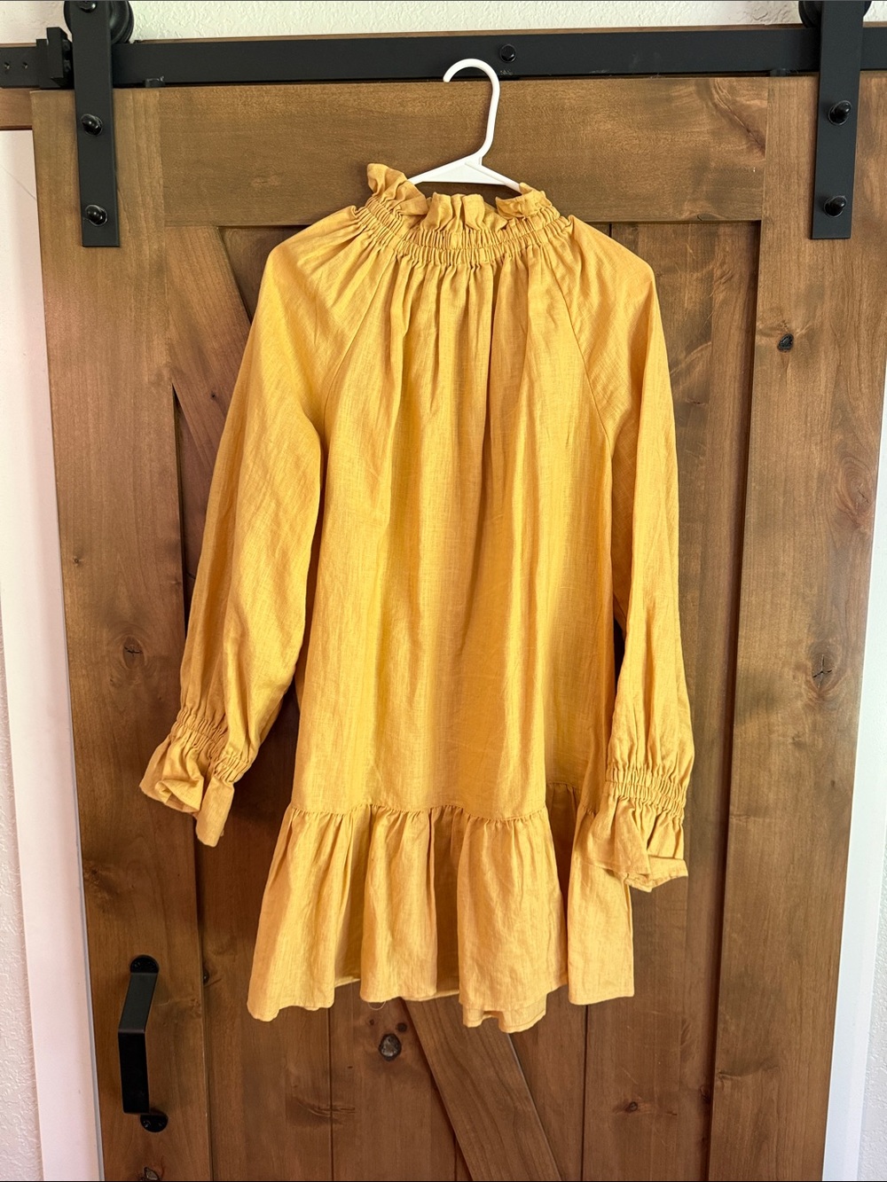 Ephemera Garland Mini Dress Mustard Yellow Size 6